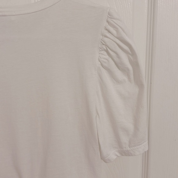 A.L.C. Monica Cropped Tie-Back Short Sleeve Cotton Tee New Size Medium - Picture 11 of 13